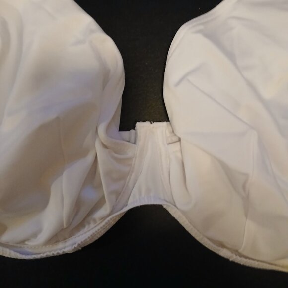 Asos Design Curve Women's Recycled Bikini Top 44F NWOT White - Picture 2 of 5